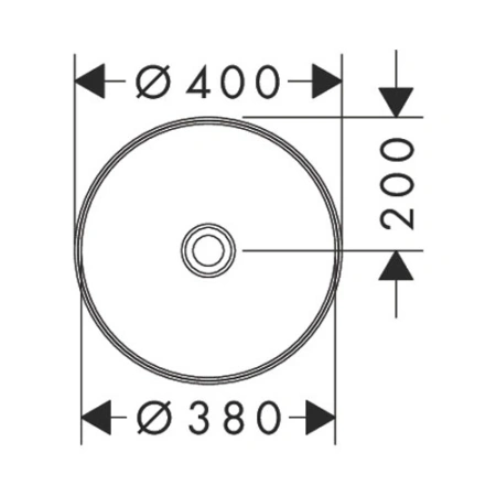 Раковина накладная 40см Hansgrohe Xuniva S 60164450 белый